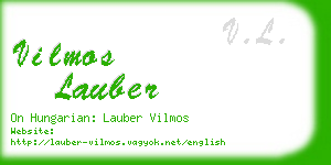 vilmos lauber business card